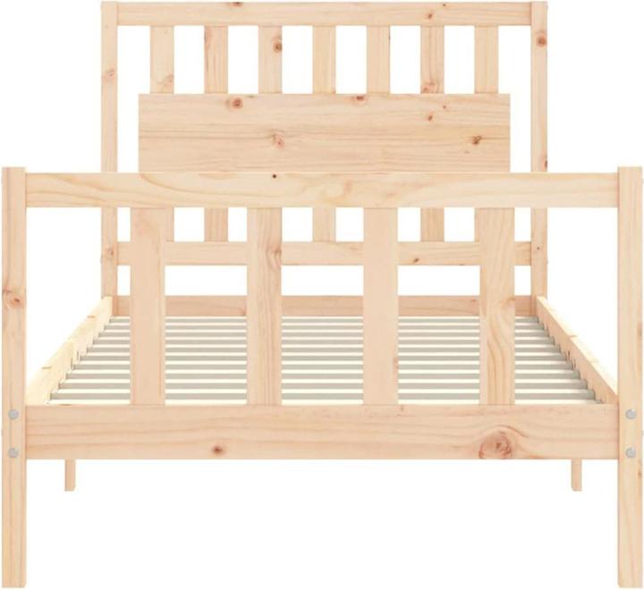Actual product image VidaXL Massivholzbett mit Kopfteil 100x200 cm (100 x 200 cm)
