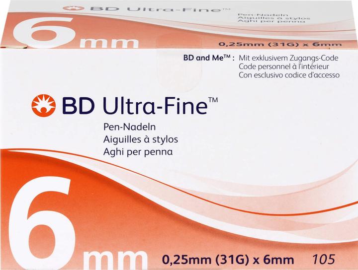 Actual product image BD Ultra Fine 6mm 31g 0.25, 105 pcs KAN