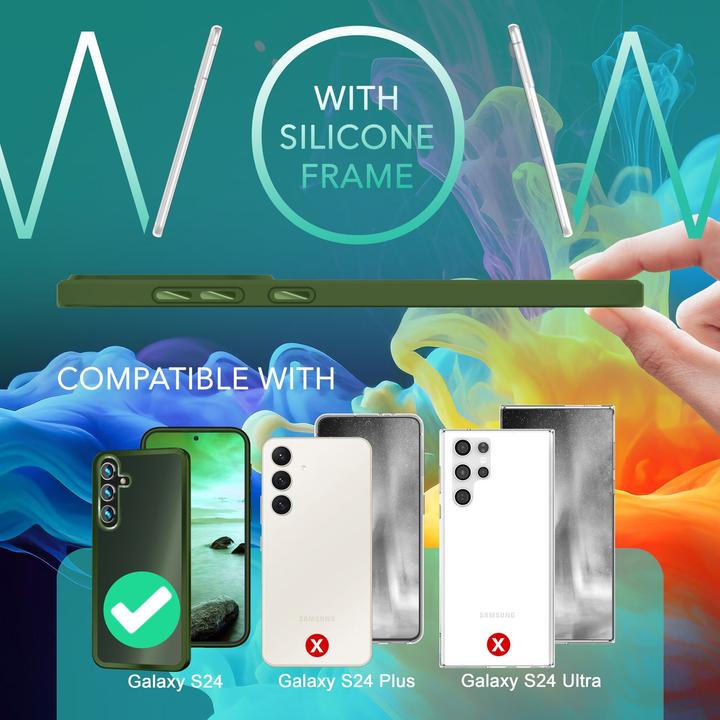 Produktbild Nalia Semi-Transparente Hybrid Hülle mit Schutzrahmen (Samsung Galaxy S24)
