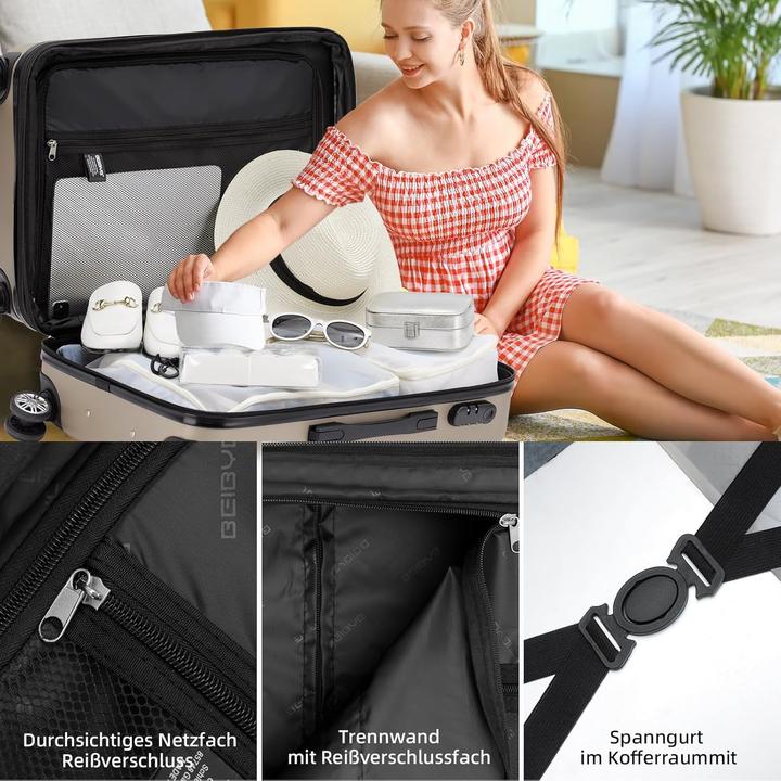 Actual product image Beibye Hartschalen-Trolley (45 l, Hand luggage (up to 50 litres))