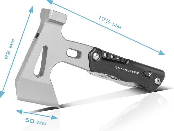 Produktbild Stahlwerk Multifunktionswerkzeug Survival Set mit Taschenmesser LED Taschenlampe