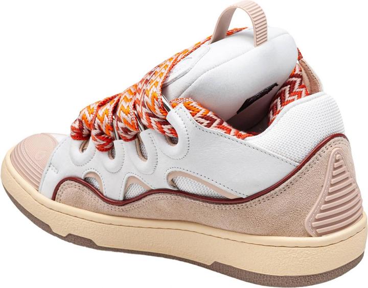 Produktbild Lanvin curb sneakers in white and peach leather (37)
