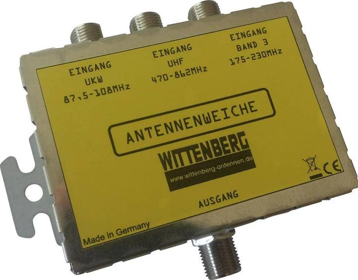 Produktbild Wittenberg Antennen WIT K-103108 - Antennenweiche UKW, DAB+, UHF (DVB-S / -S2, DAB/ DAB+)