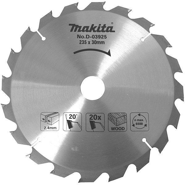 Actual product image Makita D-03931 TCT saw 235X2.4X30mm 18° T48 Standard wood