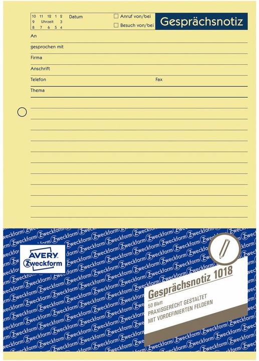 Image du produit Avery Note de conversation (50 x)