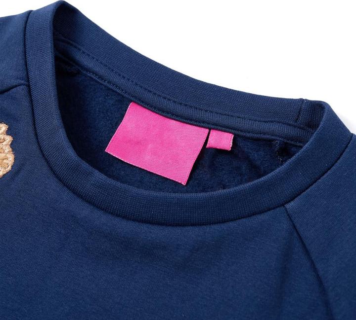 Actual product image VidaXL Children's sweatshirt navy blue 116,Material: 95 % cotton. 5 (116)