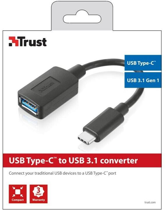 Actual product image Trust USB-C to USB3.0 Converter (0.09 m, USB 3.0)