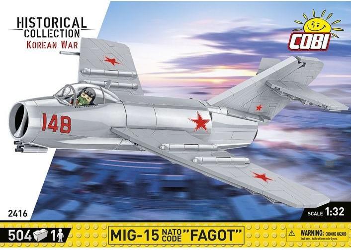 Actual product image Cobi MiG-15 Fagot, model, 504 parts, from 7 years old