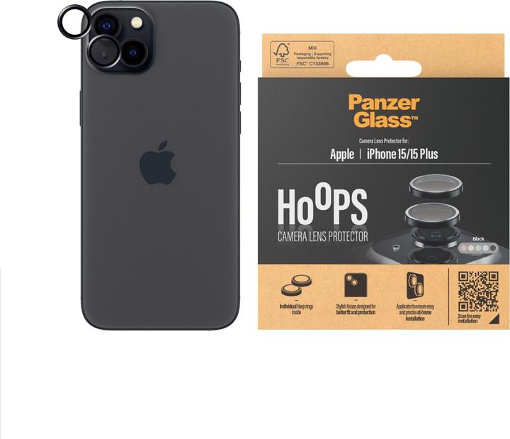 Immagine prodotto PanzerGlass Protezione lente fotocamera Hoops (1 Pezzo/i, Apple iPhone 15)