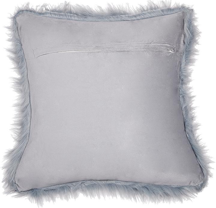 Produktbild Beliani Dekokissen Felloptik blau / grau 42 x 42 cm 2er Set LUBHA (42 x 42 cm)