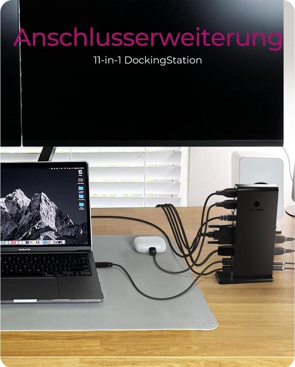 Produktbild Icy Box IB-DK2241AC - USB Type-A 3.0 Multi Dock (USB-B, 11 Ports)