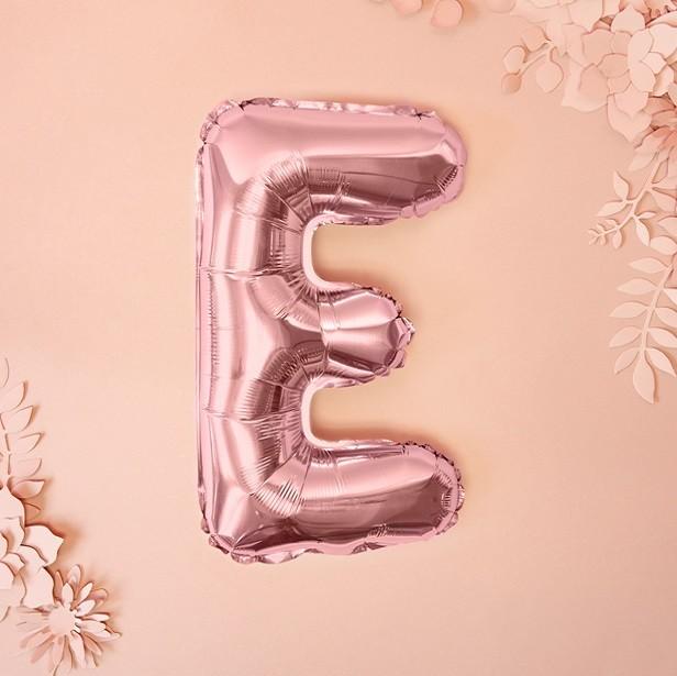 Image du produit Partydeco Ballon lettre en aluminium 35cm or rose - E