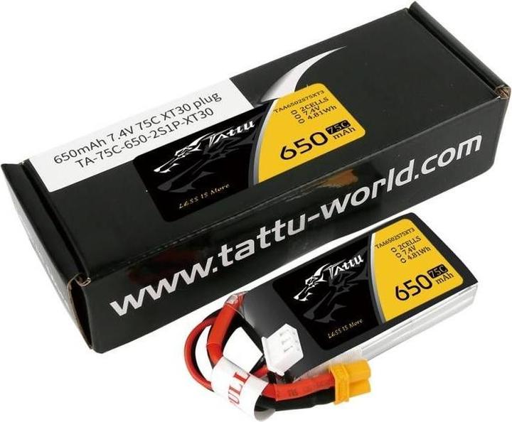Produktbild Tattu RC-Akku LiPo 650 mAh 7.4 V 75C (7.40 V, 650 mAh)