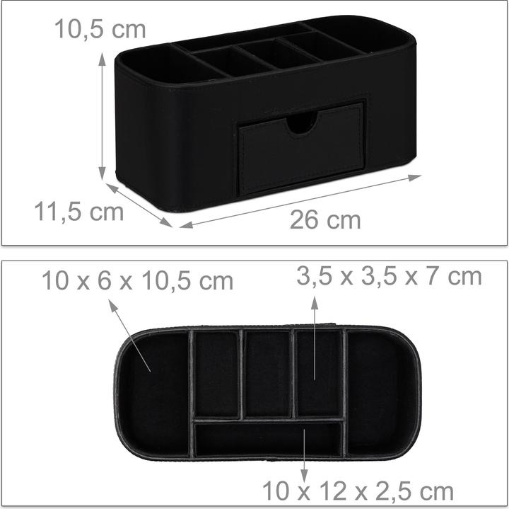 Actual product image Relaxdays Desk Organiser Faux Leather