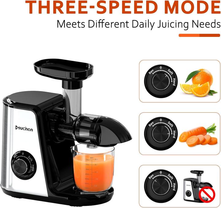 Immagine prodotto Muchen Slow Juicer Entsafter mit Rückwärtsfunktion