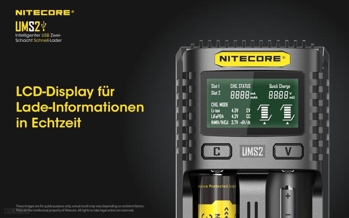 Produktbild Nitecore UMS2 (1 Stk., AAA, AA, Ladegerät ohne Akku)