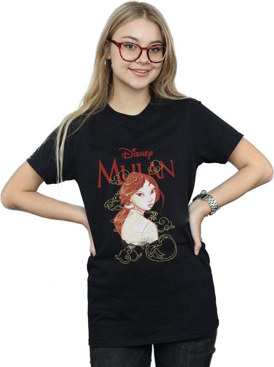 Immagine prodotto Disney Mulan Dragon Sketch Maglietta Ampia Donna (XL)