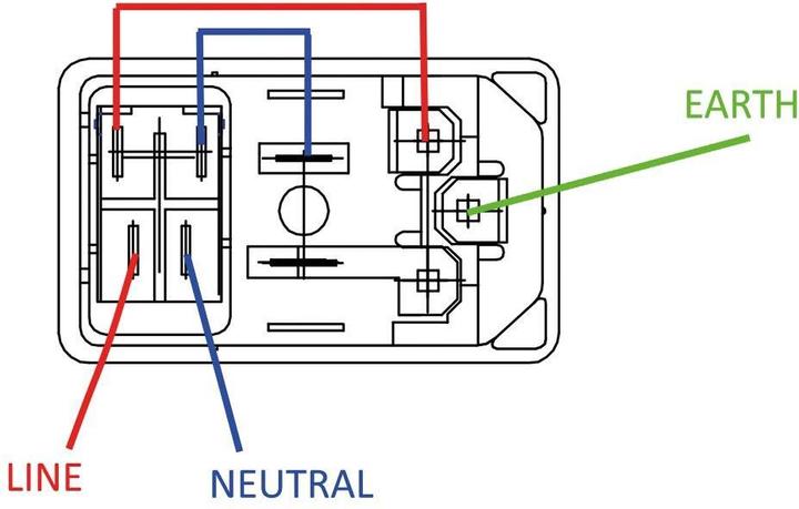 Produktbild Velleman Kaltgeräte-Steckverbinder - Stecker - Chassis - Mit Schalter Und Sicherungshalter