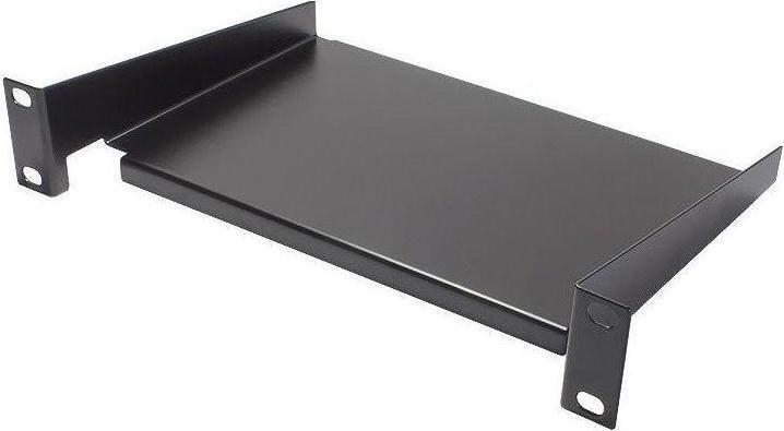 Varia 10" Fachboden, Befestigung vorne, Einbautiefe 160 mm, tiefschwarz (RAL9005)