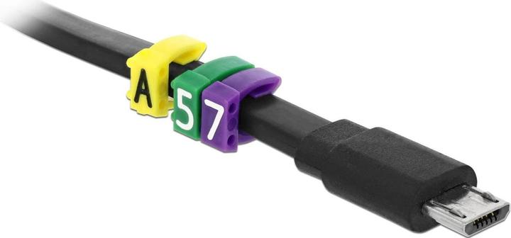 Productafbeelding Delock Kabelidentificatieclips A-Z geel, 10x 26 stuks