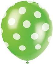 Immagine prodotto Unique Palloncini verdi con puntini bianchi