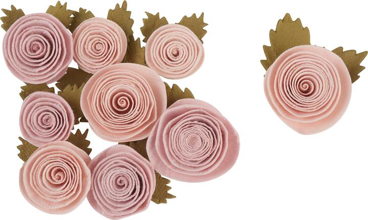 Produktbild Artemio Papierblumen "Rosé", klein, 9 Stück