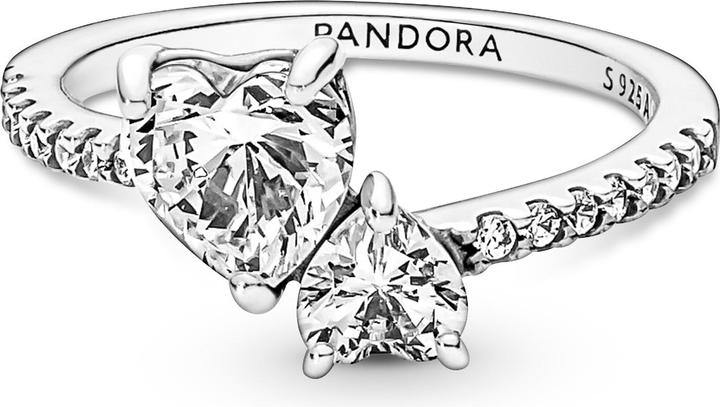 Actual product image Pandora Ring sparkling hearts (52, 925 Silver)