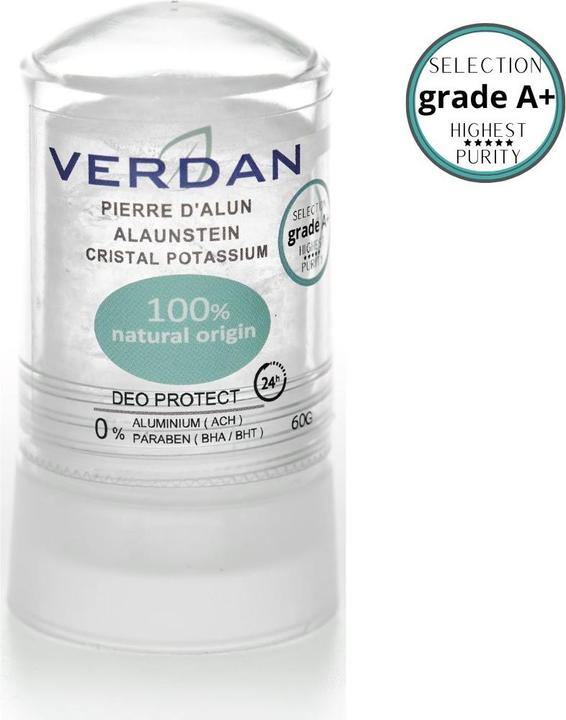 Actual product image Verdan Alum stone grade A+ Deo natural Eco 60 g (Stick, 112 ml)