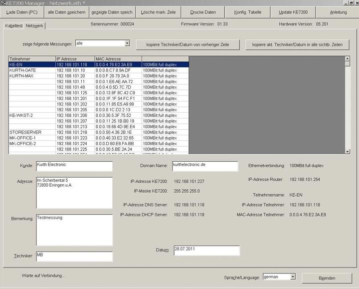 Immagine prodotto Kurth KE7200 Ethernet Performance Tester KE7200