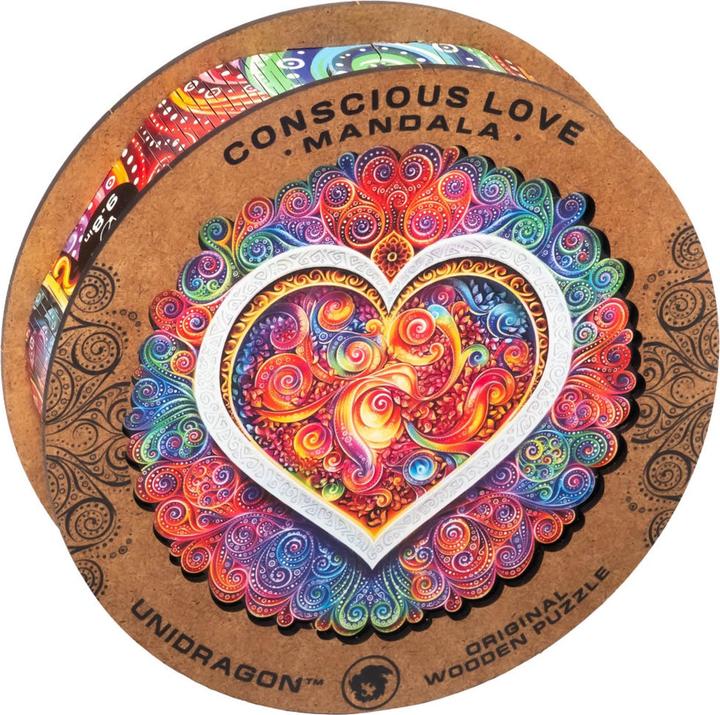 Produktbild Unidragon Mandala Councious Love (200 Teile) - Holzpuzzle (200 Teile)