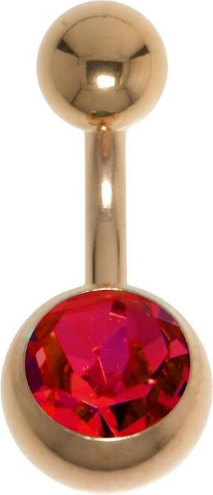 Produktbild Bijouteria Bauchpiercing (Chirurgenstahl 316L, PVD Beschichtung (goldfarbig), Premium Kristall)