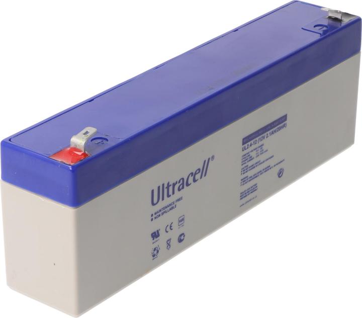 Actual product image Ultracell UL2.4-12 Lead acid battery 12 Volt 2,4 Ah, Faston 187, 4,8mm (12 V, 2.40 Ah)
