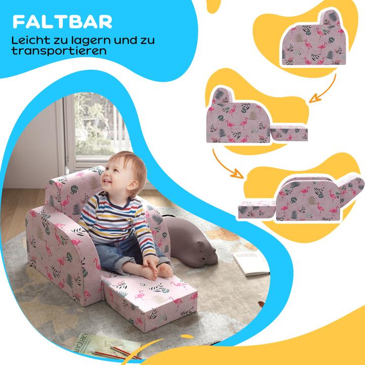 Produktbild Aiyaplay Kindersessel Schaumstoff, Polyester Rosa (Kindersessel)
