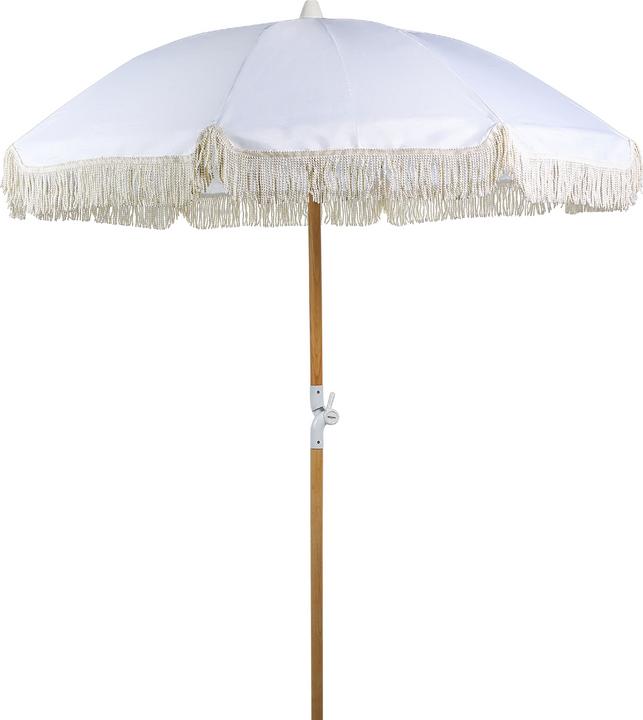 Image du produit Beliani Parasol ⌀ 150 cm blanc avec volant MONDELLO (1.50 m)