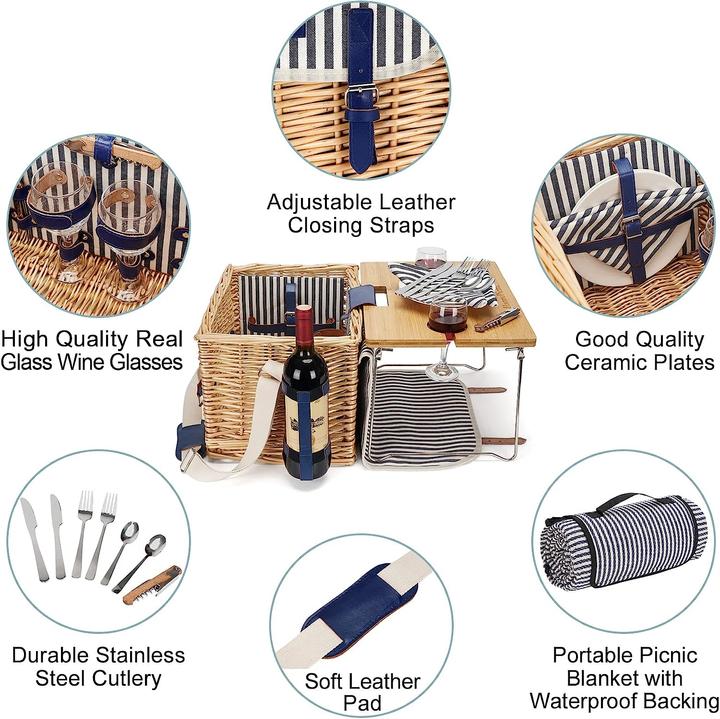 Image du produit HappyPicnic Panier pique-nique en osier