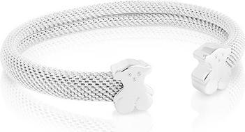 Tous - Silver solid bracelet with teddy bears Icon Mesh 1003962070