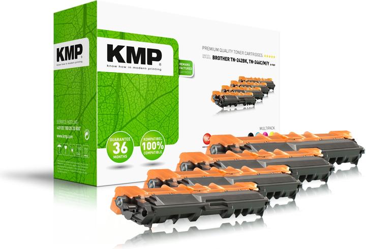 Actual product image KMP 4 B-T58V black cyan magenta yellow toner replace brother - Refill - Toner units (M, FC, C, Y)