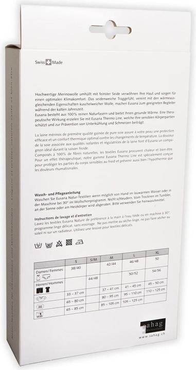 Produktbild Eusana Nierenwärmer anatomisch L ivoire Swiss M.Silk (L)