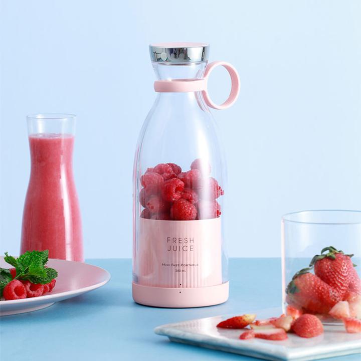 Produktbild PhoneLook Fresh Juice Smoothie Maker tragbarer Mixer 350ml portable blender mit USB induktions Ladestation