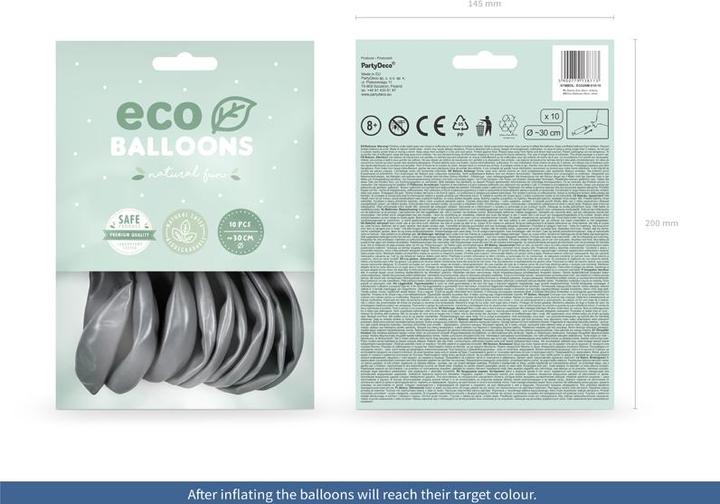 Image du produit Partydeco Ballons Eco Argent métallique