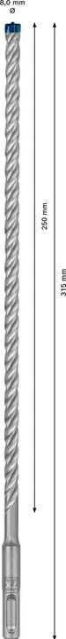 Actual product image Bosch Professional Zubehör EXPERT SDS plus-7X hammer drill, 8 x 250 x 315 mm (8 mm)