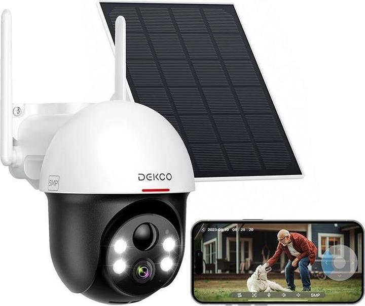 Actual product image Dekco IP Outdoor camera with solar panel DC9L (2560 x 1920 pixels)