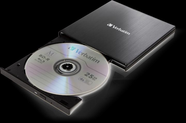 Actual product image Verbatim Slimline (DVD drive, CD burner, CD drive, DVD writer, Blu-ray burner, Blu-ray drive)