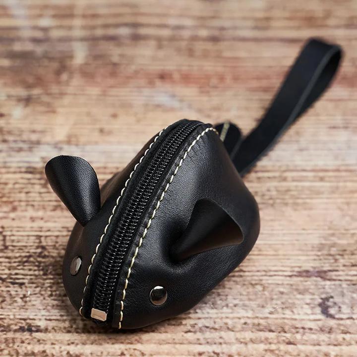 Only-Bags.Store Vintage Mini Mini Münze Brieftasche Echtes Leder Kleine Brieftasche Maus Aufbewahrungstasche