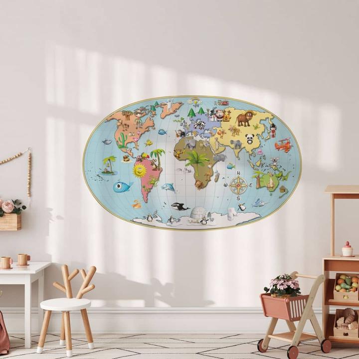 Produktbild Trenddeko Michel Agullo - Kinder-Weltkarte (60 x 37 cm)