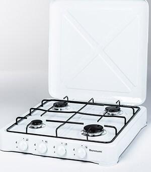 Image du produit Ravanson K-04T cooker Black, White Countertop Gas 4 zone (s)
