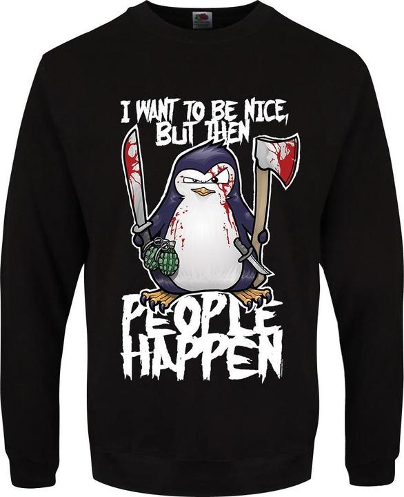 Produktbild Psycho Penguin Pullover I Want To Be Nice (L)