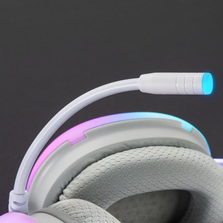 Produktbild Mars Gaming MHGLOW Kopfhörer & Headset Kabelgebunden Kopfband USB Typ-A Weiss (Kabelgebunden)
