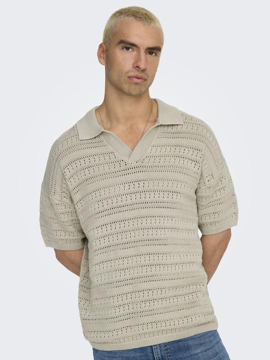 Actual product image Only & Sons Onsgrayson Ds 5 Chochet Polo Knit (XXL)