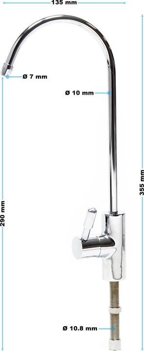 Image du produit Naturewater Robinet à Eau 6,35mm (1/4") Design II D-13 Système Osmose Inverse (RO)